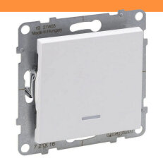 SUNO BÍLÁ SPÍNAČ Č.6 PODSV. LEGRAND 721116RD