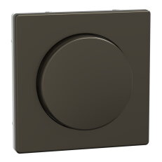 Centrální deska, Merten System D, s otočným knoflíkem, mocca kovová, kov