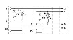 Adaptér pro zdvojený konektor ventilu SAC-MS/0,1-116/2XA-1L-Z SCO 1458101