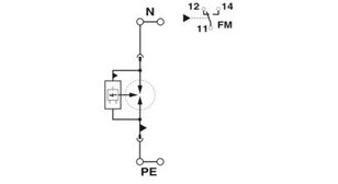 Kombinovaný svodič typ 1+2 FLT-SEC-P-T1-N/PE-350/100-FM PHOENIX CONTACT 2905472