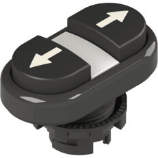 Dvojité tlačítko d22mm, plast, černá, IP67 PIZZATO E21PDBL1AAAB