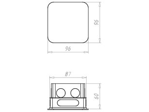 Krabice s víčkem 87x87x60 mm, pod omítku KAISER 1094-91