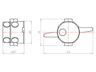 Krabice přístrojová s mont. úchyty hloubka 63 mm pod omítku KAISER 1555-62