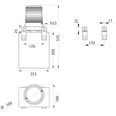 Maják evakuační STF 1 SEV/4S AA 240VAC, IP65, červená, červená, záložní napájení