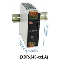 Napájecí zdroj na DIN 240W 24V MEAN WELL XDR-240-24LA