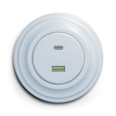 USB zásuvka A+C GREENLUX KLIKLAP M/USB Sky blue
