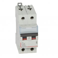 DX3 JISTIČ, 2 PÓLOVÝ, CHAR. C,25A 10000A/16KA LEGRAND 409204