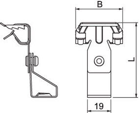 Nosníková svorka OBO BCTR 8-14 M10 pro závitovou tyč M10 8-14mm Ocel