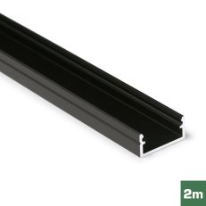 AL profil FKU13 J/S pro LED, bez plexi, 2m, černý elox FK TECHNICS 4739304