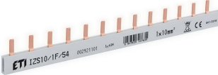 Propojovací lišta IZS10/1F/54 1p 54M 63A 10mm2 kolík ETI 002921101