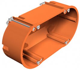 OBO HG 60 2 Dvojitá přístrojová krabice Dutá stěna 138x68x50 oranžová