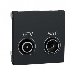 Zásuvka NOVÁ UNICA TV-R/SAT individuální 2 dB, 2M, Antracit SCHNEIDER NU345454