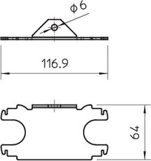 OBO 6290150 Upevňovací úhelník ISSBW70140RW