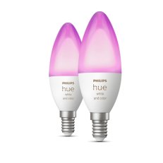 Philips Hue White and Color Ambiance LED žárovka svíčka 470lm E14 RGB (2ks)