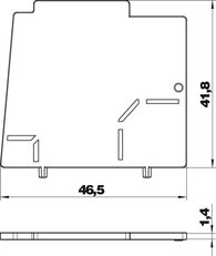 OBO MT45V TW Přepážka pro přístrojovou vložku Modul 45 grafitově černá
