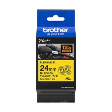 BROTHER TZe-FX651,  žlutá / černá, 24 mm,  s flexibilní páskou