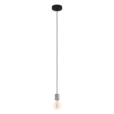 Závěsné svítidlo YORTH 1xE27 černá/matná stříbrná 40W IP20 EGLO 43802