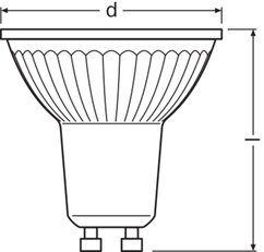 Světelný zdroj OSRAM PARATHOM PAR16 35 36 ° 2.6 W/4000 K GU10