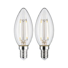 LED svíčka Filament E14 230V 2x2,7W 2700K čirá PAULMANN 28855