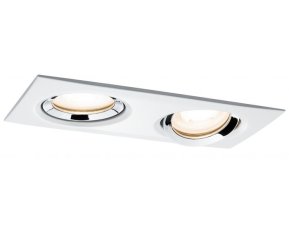 Zápustné svítidlo LED Nova IP65 hranaté 2x7W GU10 bílá/chrom 1ks výklopné 929.02