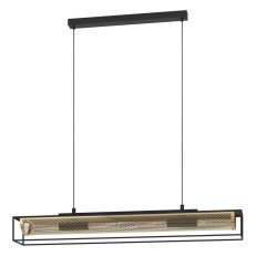 Závěsné svítidlo NOHALES 4xE27 černá/mosaz 4X40W IP20 EGLO 43788