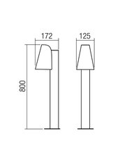 Sloupkové svítidlo ALVAR ST GU10 1X35W IP44 DG REDO 9531