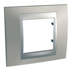 Unica Top Krycí rámeček jednonásobný, Nikl/Aluminium SCHNEIDER MGU66.002.039