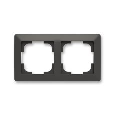 ABB Zoni Rámeček dvojnásobný pro vodorovnou i svislou montáž matná černá