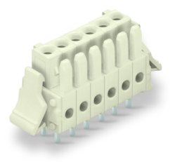 Pružinová svorkovnice THT rovná 3,5 mm šedá 8pól. WAGO 734-468/037-000