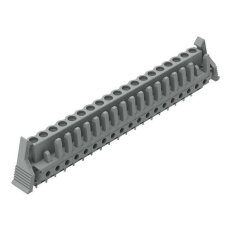 Pružinová svorkovnice THT rovná 5 mm šedá 19pól. WAGO 232-149/039-000