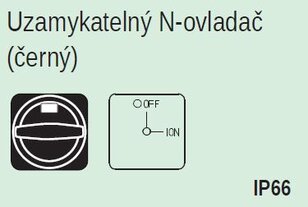 Hlavní/nouzový odpínač SALZER H220-41300-033N1 25A 0-1 3p do panelu černá