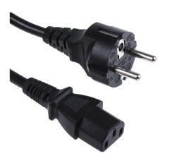 Přívodní kabel FLEXO H05VV-F 3G1C s přímou vidlicí 3m černá PVC