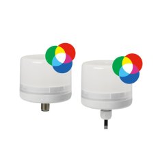 Svítidlo signální E-LITE RGB 24 V, DC, IP66, M12, RGB, světle šedá SIRENA 28325