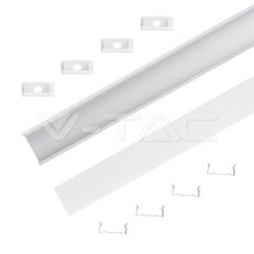 Aluminum Profil 2000 x 23.5 x 10mm Milky, VT-8108 V-TAC SKU3352