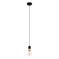 Závěsné svítidlo CALARI 1xE27 černá/matná mosaz 40W EGLO 31075