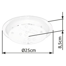 Stropní svítidlo BALLERINA I chrom 1xE27, max. ILLU 60W 230V GLOBO 48090