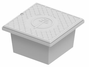 Krabice do fasády pro zkušební svorku, rozměr 100mm, barva šedá, plast 317218