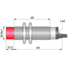 Indukční senzor d18 mm - Atex prach AECO SI18-BE8 NC AD3