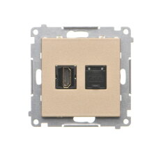 Zásuvka HDMI (v2.1) + datová RJ45 kat. 6