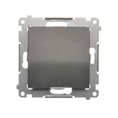 Spínač dvojpólový, řazení 2, 16AX 250V~, antracit mat, metalizované DW2A.01/48