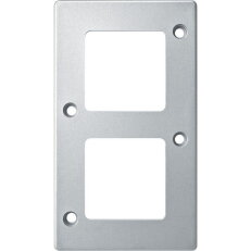 Rámeček Merten Antivandal, dvojnásobný, vertikální, matně stříbrná 480260