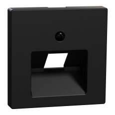 Centrální deska, Merten System M, RJ45, jednoduchá, černá matná MEG4521-0403