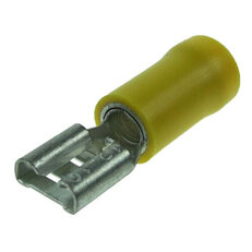 OPP 6-68 Objímka plochá poloizolovaná, průřez 4-6mm2 / 6,3x0,8mm PVC (GF-F608)