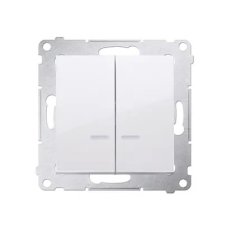 Spínač sériový IP44, s orientačním LED, 5So, 10AX, 250V, bílá