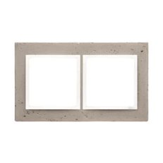 Rámeček 2 -násobný Simon 54 Nature, IP20/IP44,, beton světlý/bílá DRN2/91