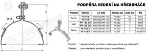 Podpěra vedení na hřebenáče PV 15e (FeZn) TREMIS V215