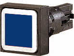 Eaton Q25D-BL Ovládací hlavice tlačítek, 25x25 mm, bez aretace, modrá