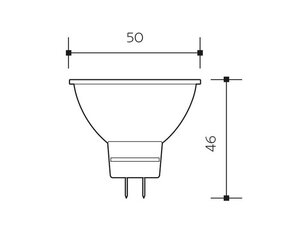 MCOB GLASS 5W GU5,3 3000K světelný zdroj, teplá bílá LEDMED LM65103002