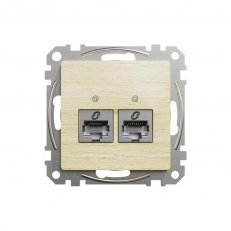 Sedna D/E Datová zásuvka 2xRJ45 kat. 6 STP, Bříza SCHNEIDER SDD180462S