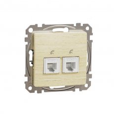 Sedna D/E Telefonní zásuvka 2xRJ11, Bříza SCHNEIDER SDD180492